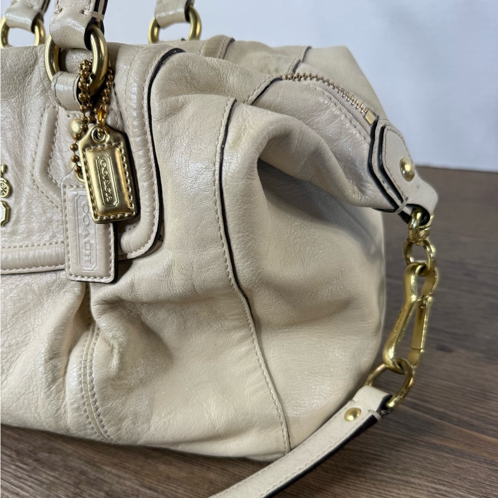 Coach Madison Audrey Cream Leather Handbag, 14316 - Picture 5 of 10